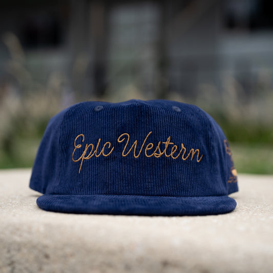 Epic Western Navy/Gold Cord Hat